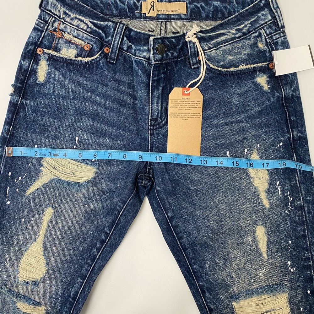 Rock Revival slouchy straight distressed jeans 25 - Picture 10 of 12